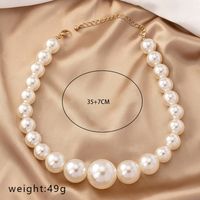 Elegant Round Imitation Pearl Beaded Women's Pendant Necklace sku image 3