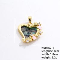 Wholesale IG Style Vintage Style Starry Sky Heart Shape Butterfly 304 Stainless Steel Copper Plating Inlay K Gold Plated Zircon Charms Necklace sku image 5