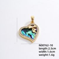Wholesale IG Style Vintage Style Starry Sky Heart Shape Butterfly 304 Stainless Steel Copper Plating Inlay K Gold Plated Zircon Charms Necklace sku image 8