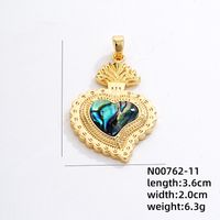 Wholesale IG Style Vintage Style Starry Sky Heart Shape Butterfly 304 Stainless Steel Copper Plating Inlay K Gold Plated Zircon Charms Necklace sku image 6