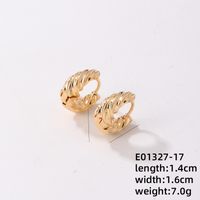 1 Paire Style Simple Géométrique Forme De Cœur Placage Acier Inoxydable 304 Boucles D'Oreilles sku image 1