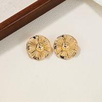 1 Pair Elegant Retro Classic Style Round Plating Alloy Ear Studs sku image 1