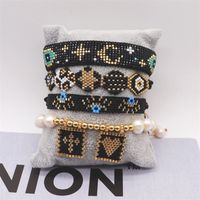 Ethnic Style Bohemian Star Moon Heart Shape Glass Beaded Handmade Unisex Bracelets main image 6