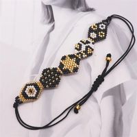 Ethnic Style Bohemian Star Moon Heart Shape Glass Beaded Handmade Unisex Bracelets sku image 2