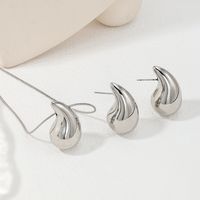 Simple Style Water Droplets Alloy Plating Women's Earrings Necklace sku image 2
