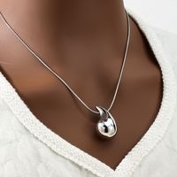 Simple Style Water Droplets Alloy Plating Women's Earrings Necklace main image 3