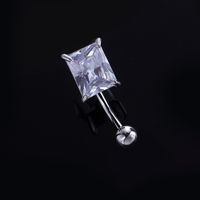 Sexy Square Stainless Steel Zircon Belly Ring In Bulk sku image 3