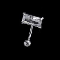 Sexy Square Stainless Steel Zircon Belly Ring In Bulk sku image 2