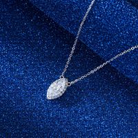 Elegant Luxurious Sweet Horse Eye Sterling Silver Plating Inlay Zircon White Gold Plated Necklace main image 3