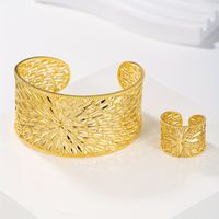 Elegant Retro Luxurious Geometric Copper Plating 18k Gold Plated Rings Bracelets main image 5