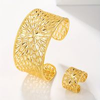 Elegant Retro Luxurious Geometric Copper Plating 18k Gold Plated Rings Bracelets main image 3