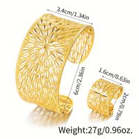 Elegant Retro Luxurious Geometric Copper Plating 18k Gold Plated Rings Bracelets main image 2