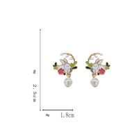 1 Pair Cute Sweet Rabbit Flower Enamel Pearl Plating Alloy Drop Earrings main image 2