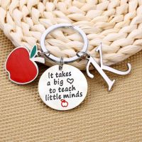 Classic Style Round Letter Apple 304 Stainless Steel Keychain main image 4