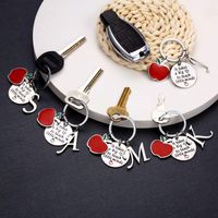 Classic Style Round Letter Apple 304 Stainless Steel Keychain main image 5
