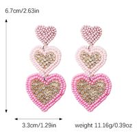1 Pair Elegant Lady Letter Heart Shape Plastic Resin Drop Earrings main image 2