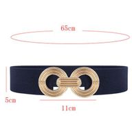 Simple Style Round Alloy Rubber Band Plating Women's Woven Belts main image 2