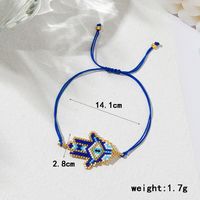 Vintage Style Bohemian Palm Heart Shape Arrow Glass Beaded Knitting Women's Bracelets main image 2