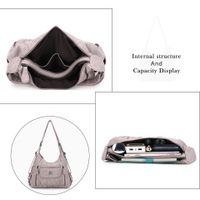 Women's Pu Leather Solid Color Streetwear Square Zipper Shoulder Bag main image 2