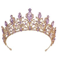 Baroque Style Crown Alloy Inlay Rhinestones Crown 1 Piece sku image 6