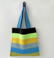 Women's Medium Polyester Color Block Vintage Style Square Open Straw Bag sku image 2