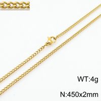 201 Stainless Steel Simple Style Plating Geometric Necklace sku image 1