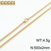 201 Stainless Steel Simple Style Plating Geometric Necklace sku image 2