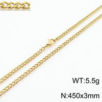 201 Stainless Steel Simple Style Plating Geometric Necklace sku image 4