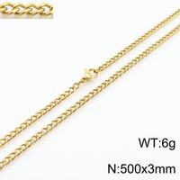 201 Stainless Steel Simple Style Plating Geometric Necklace sku image 5