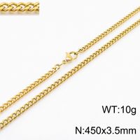 201 Stainless Steel Simple Style Plating Geometric Necklace sku image 7