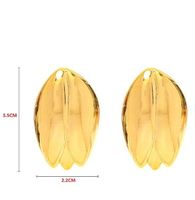1 Pair Lady Leaf Flower Plating Copper Ear Studs main image 2