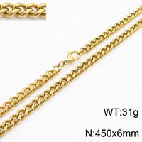 201 Stainless Steel Simple Style Plating Geometric Necklace sku image 12