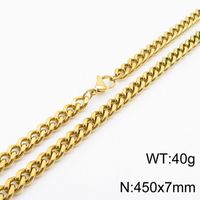 201 Stainless Steel Simple Style Plating Geometric Necklace sku image 15