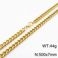 201 Stainless Steel Simple Style Plating Geometric Necklace sku image 17