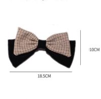 Women's Simple Style Houndstooth Bow Knot Cloth Hair Clip main image 2