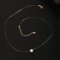 Xuping Simple Style Round Copper Alloy Plating Inlay Artificial Gemstones 18k Gold Plated Women's Necklace main image 4