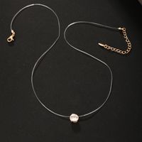 Xuping Simple Style Round Copper Alloy Plating Inlay Artificial Gemstones 18k Gold Plated Women's Necklace main image 6