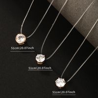 Xuping Simple Style Round Copper Alloy Plating Inlay Artificial Gemstones 18k Gold Plated Women's Necklace main image 1