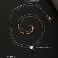 Xuping Simple Style Round Copper Alloy Plating Inlay Artificial Gemstones 18k Gold Plated Women's Necklace sku image 1