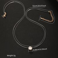 Xuping Simple Style Round Copper Alloy Plating Inlay Artificial Gemstones 18k Gold Plated Women's Necklace sku image 2