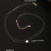 Xuping Simple Style Round Copper Alloy Plating Inlay Artificial Gemstones 18k Gold Plated Women's Necklace sku image 3