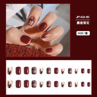 Cute French Style Sweet Cartoon Starry Sky Flower Plastic Nail Patches 1 Piece sku image 3