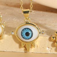 Ethnic Style Devil's Eye Brass Plating Inlay Resin 14k Gold Plated Women's Pendant Necklace main image 3
