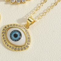 Ethnic Style Devil's Eye Brass Plating Inlay Resin 14k Gold Plated Women's Pendant Necklace main image 9