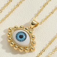 Ethnic Style Devil's Eye Brass Plating Inlay Resin 14k Gold Plated Women's Pendant Necklace main image 6