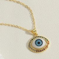 Ethnic Style Devil's Eye Brass Plating Inlay Resin 14k Gold Plated Women's Pendant Necklace main image 7
