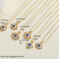 Ethnic Style Devil's Eye Brass Plating Inlay Resin 14k Gold Plated Women's Pendant Necklace main image 2