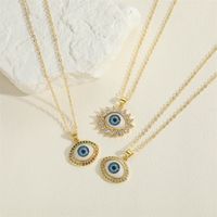 Ethnic Style Devil's Eye Brass Plating Inlay Resin 14k Gold Plated Women's Pendant Necklace main image 8