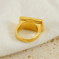 304 Stainless Steel 18K Gold Plated Lady Polishing Plating Inlay Eye Natural Stone Zircon Rings main image 4