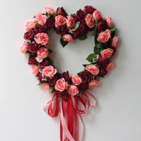 Romantisch Pastoral Herzform Seidenblume Künstliche Blumen main image 2